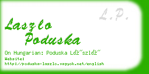 laszlo poduska business card